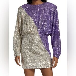 Rotate Birger Christensen Sequined Mini Dress